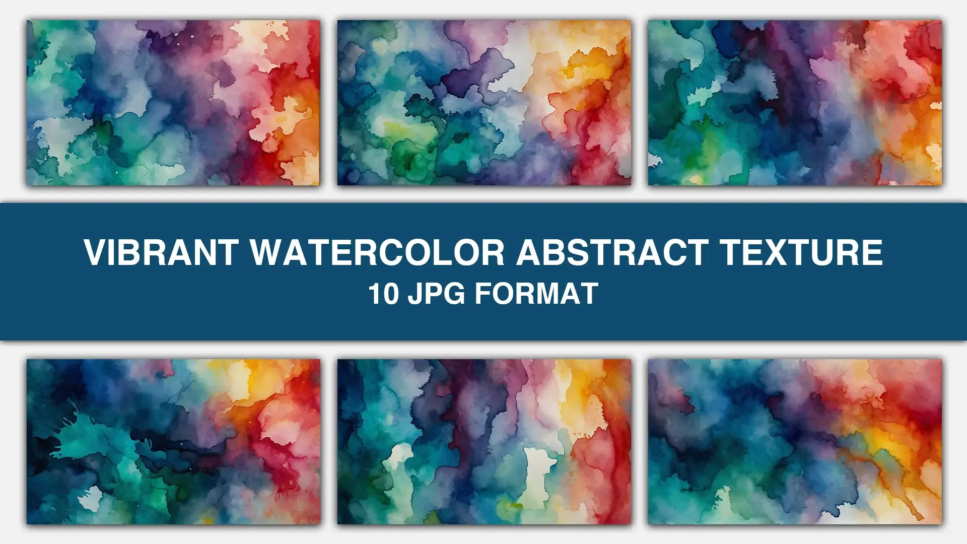 Vibrant Watercolor Abstract Texture Background JPG Pack image